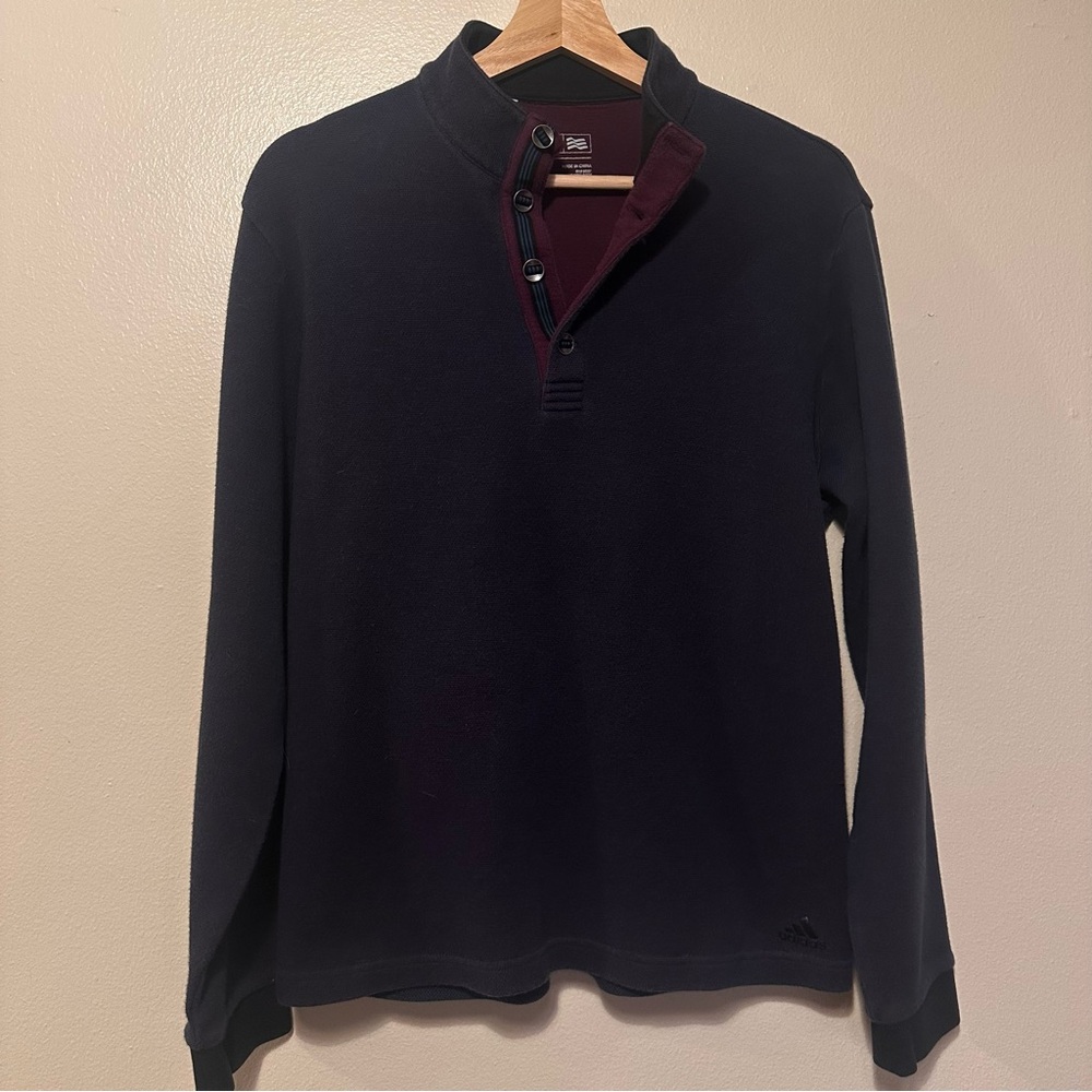 Adidas Quarter Button Golf Sweater